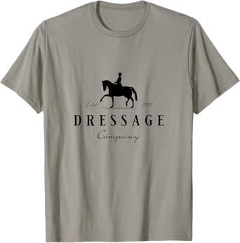 Dressur Pferd mit Dressurreiterin - Dressage Grey Horse Dressage Rider T-Shirt