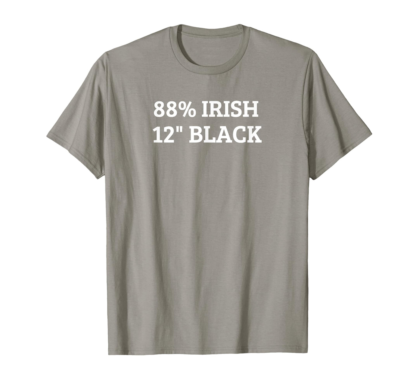 Mens 88% Irish 12" Black Funny Novelty T-Shirt