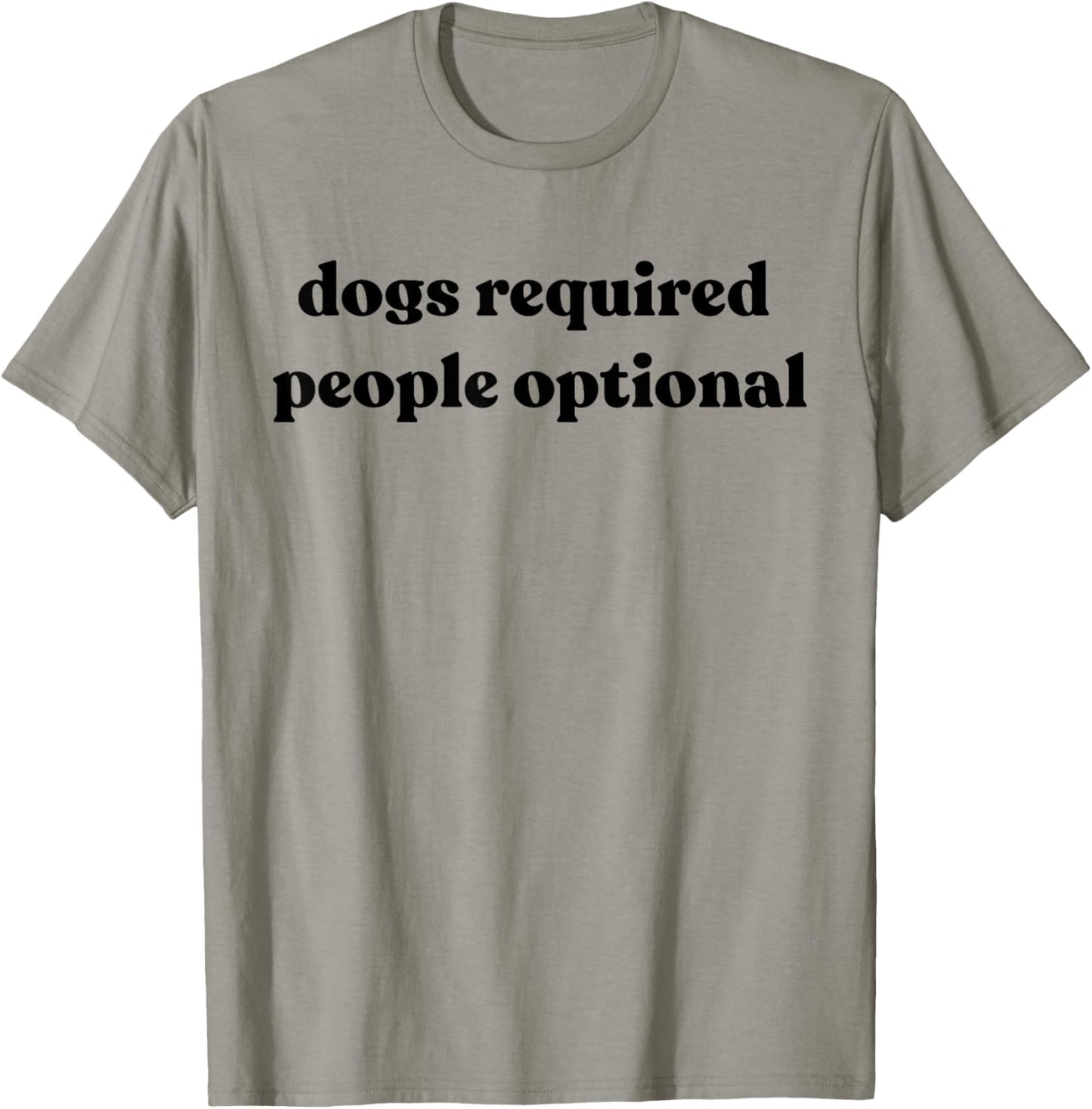Vintage Retro Dogs Required People Optional Funny Dogs Lover T-Shirt