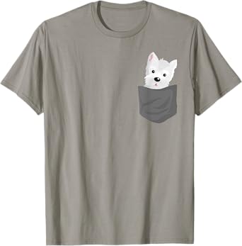 Dog In A Pocket Cute Westie Terrier Lover Puppy T-Shirt