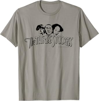 TTS- The Three Stooges Head Logo: Dark T-Shirt