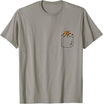 Jumping Spider In Pocket Funny Spider Crazy Lover Gift T-Shirt