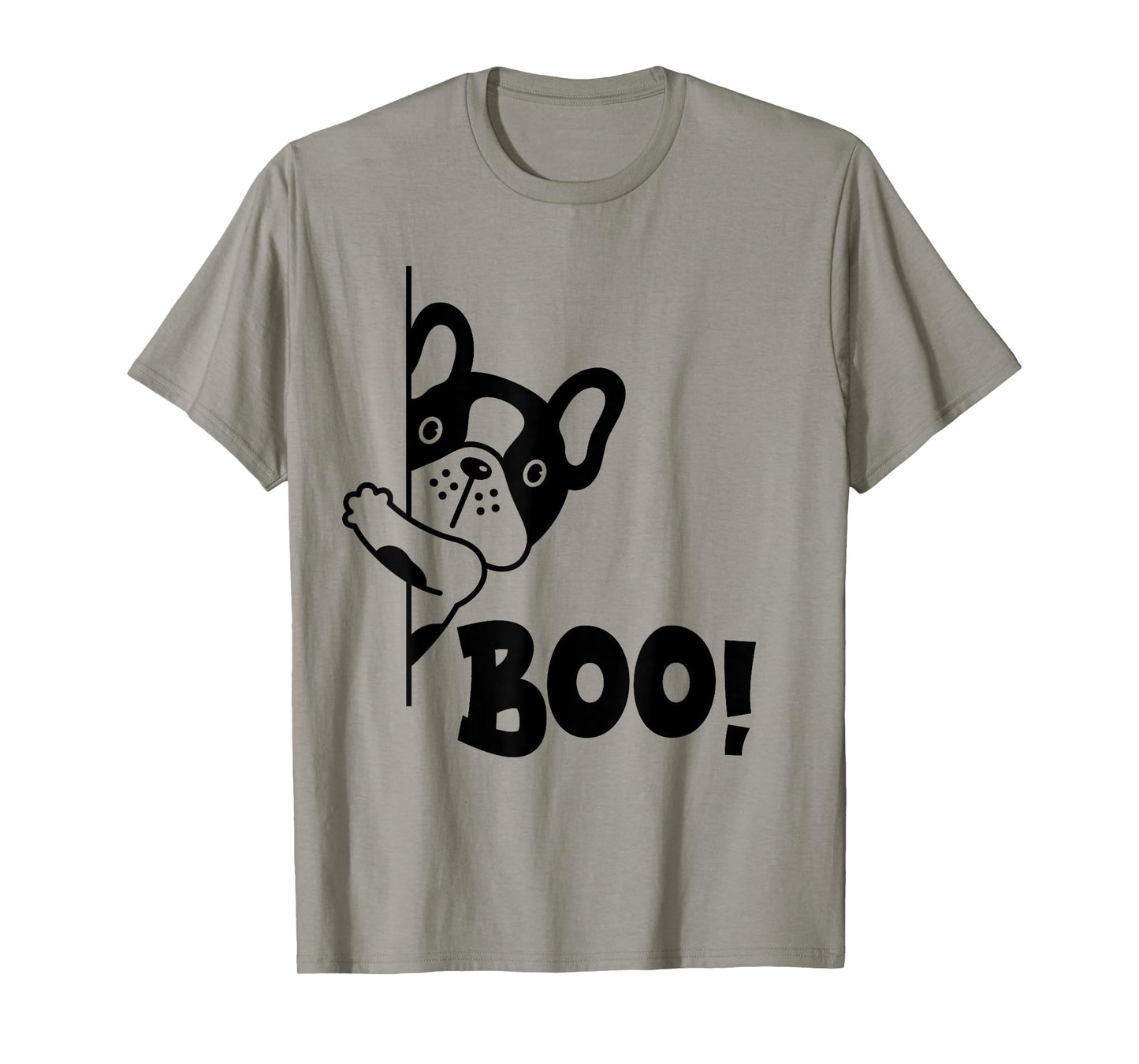 Boo! | Funny Hiding Peekaboo Scary Halloween French Bulldog Men Women Kids T-Shirt