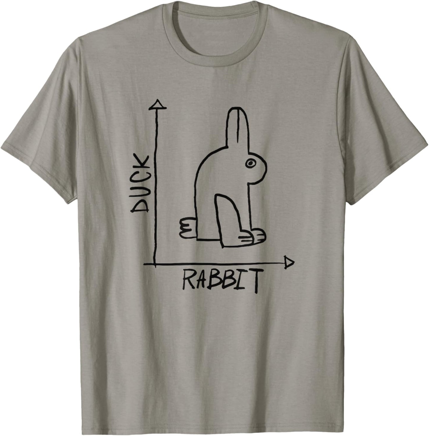 Funny Science Nerd Duck Rabbit Physics Math Geek Gift Short Sleeve T-Shirt