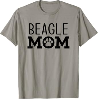 Funny Beagle Mom Dog Paw Puppy Retro Men Women T-Shirt