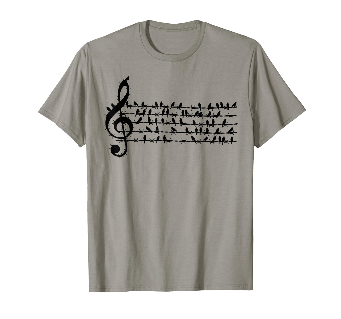 Bird Music Note Funny Clef Musician Art Gifts Men Women Kids T-Shirt