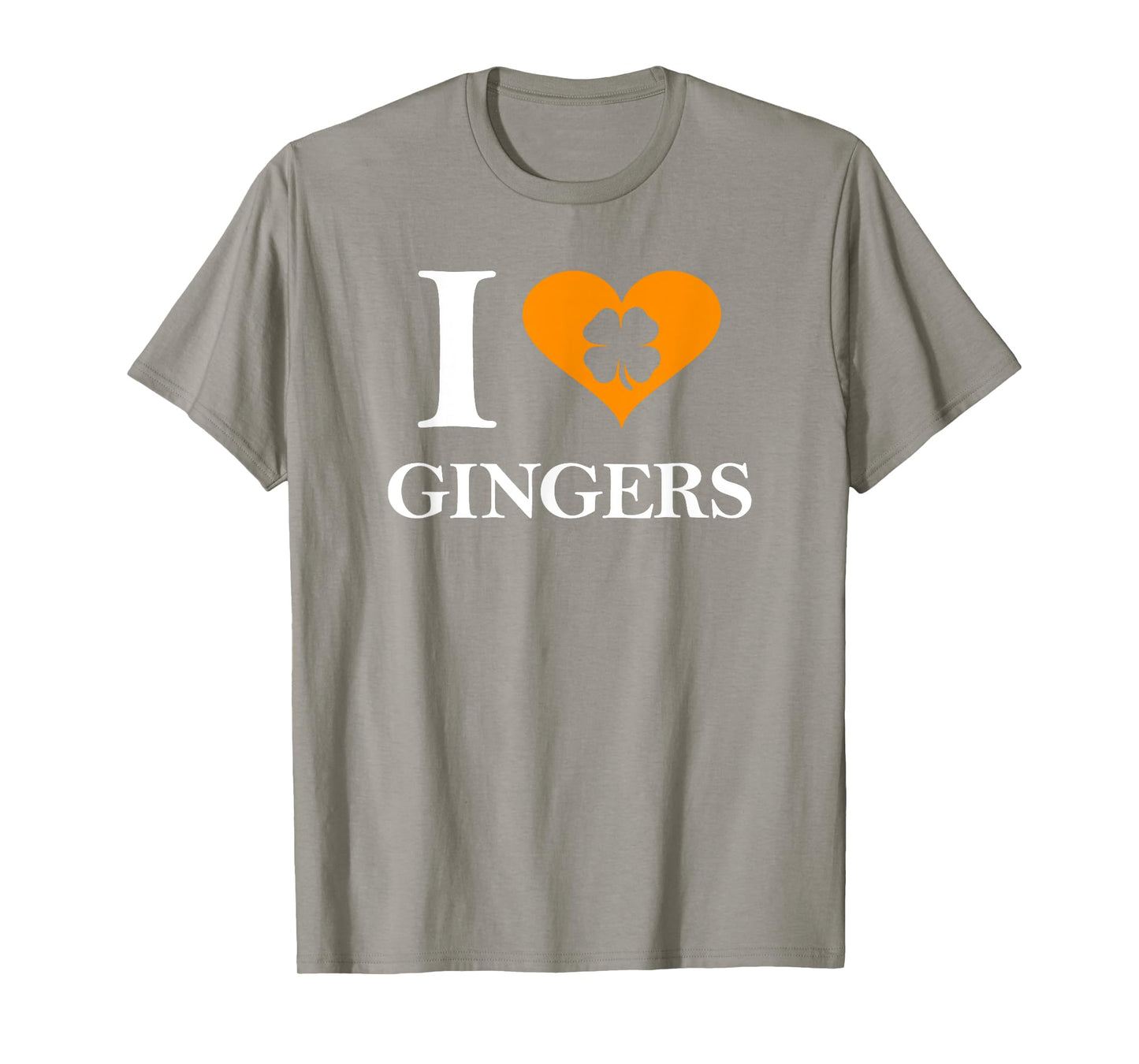 I Love Gingers Heart Shamrock Redhead Lover Shirt