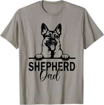 Retro German Shepherd Dad Gift Dog Owner Pet Shepard Father T-Shirt