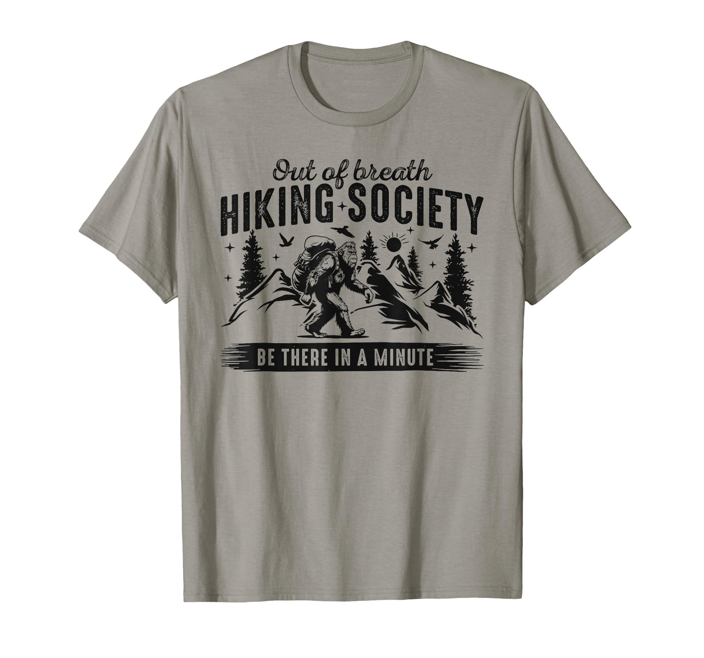 Out of Breath Hiking Society Nature Lover Mountain Hiking T-Shirt