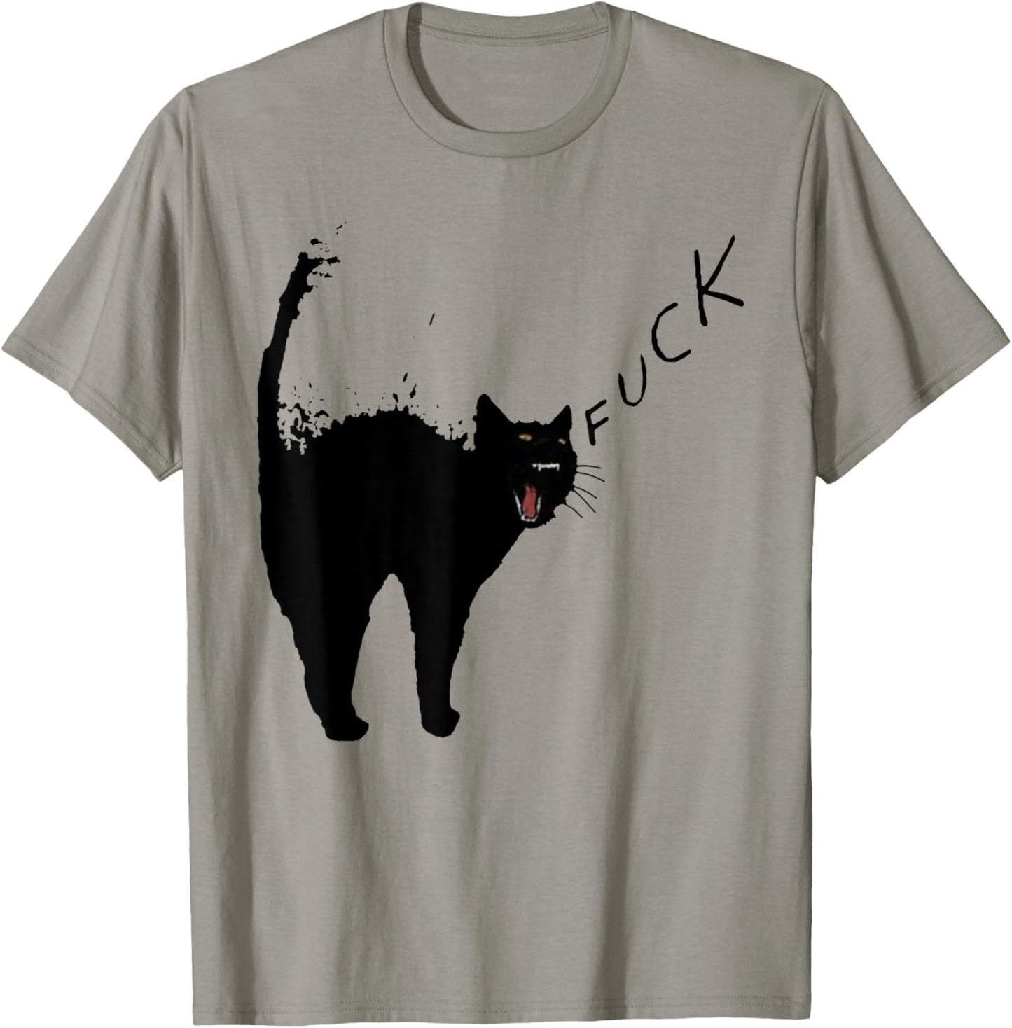 Angry - Black Cat - Fuck Yelling Art T-Shirt