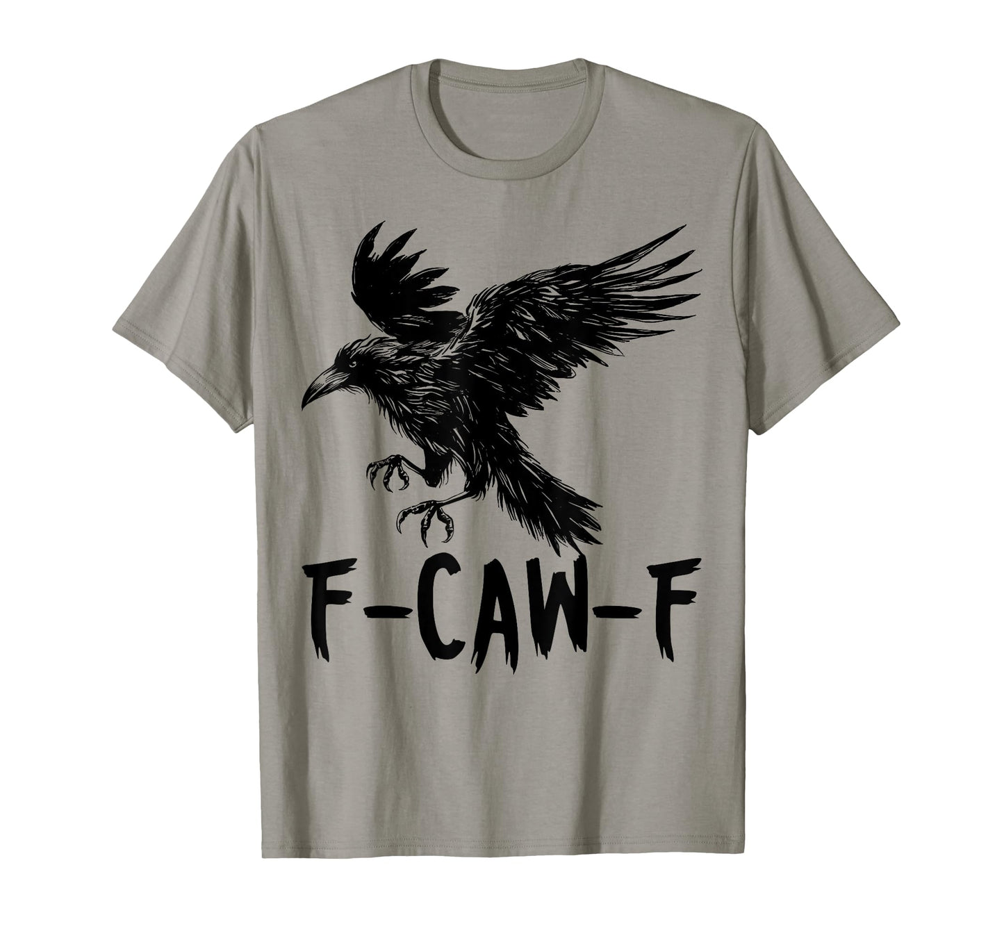 Retro F-Caw-F Black Bird Crow Funny Crow Bird Cawing Grunge T-Shirt