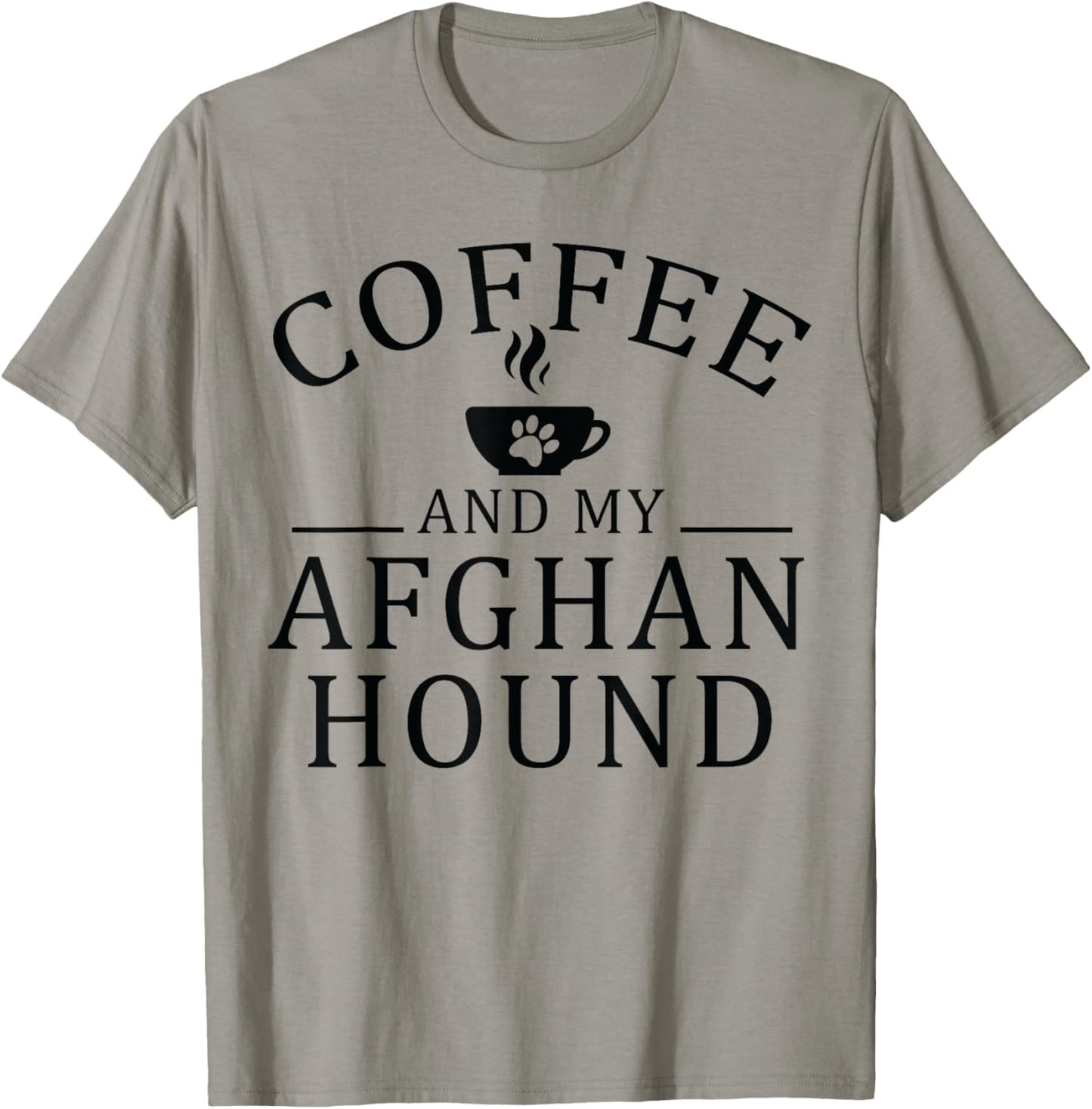 Afghan Hound Dog And Coffee T-Shirt