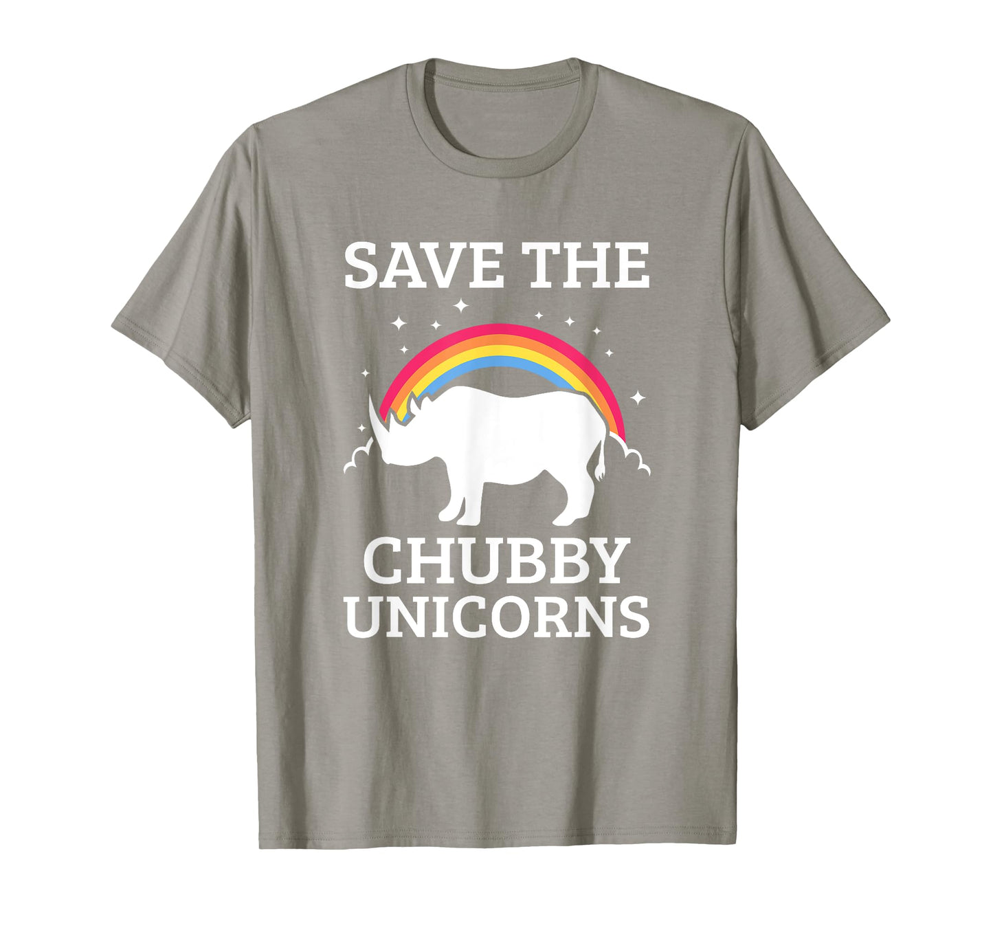 Save The Chubby Unicorns Rhino Rainbow T-Shirt