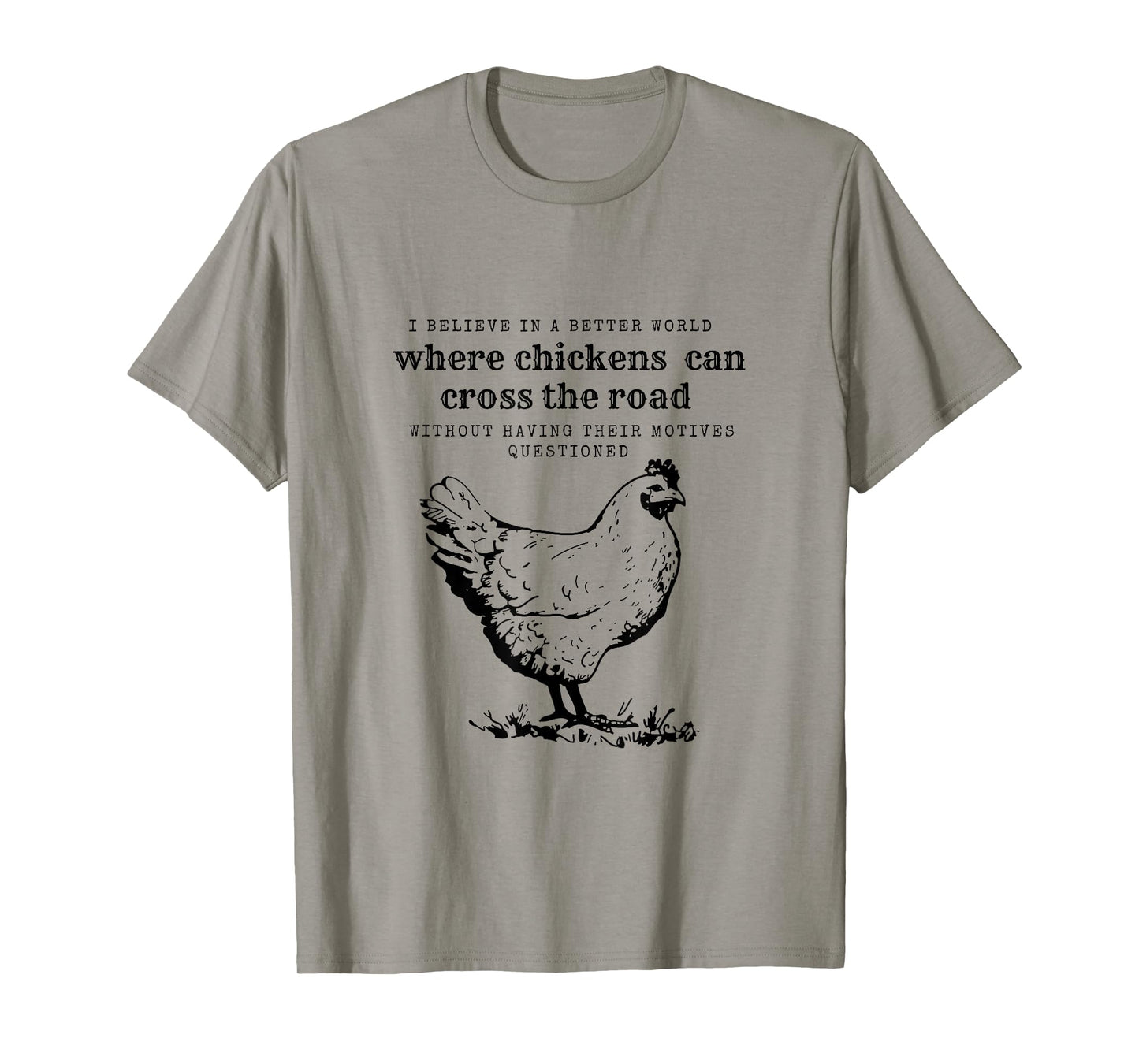 Chicken Humor-Chicken Crossing the Road T-Shirt
