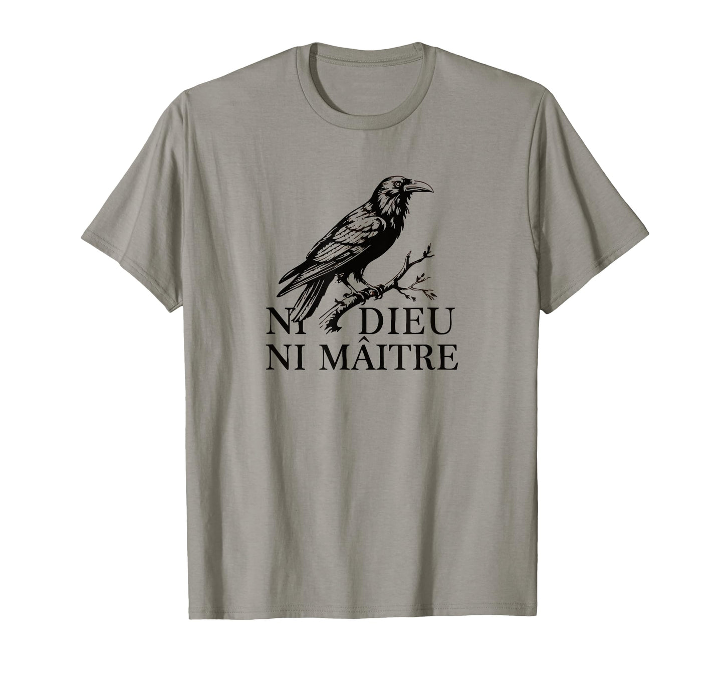 No God No Masters, Ni Dieu Ni Maitre, Retro Crow Bird T-Shirt