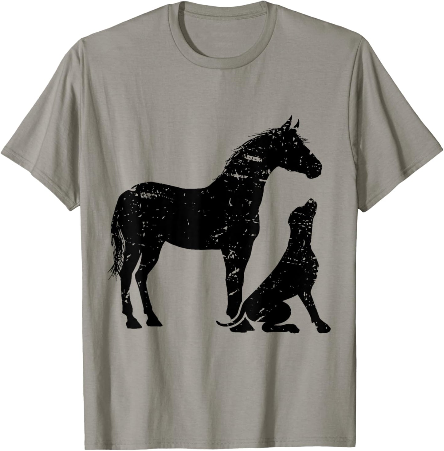 Horse And Dog Silhouette Love Harmony T-Shirt