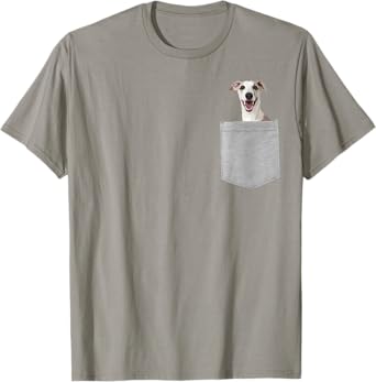 Mens Dog in Your Pocket Whippets t shirt shirt Medium Heather Grey