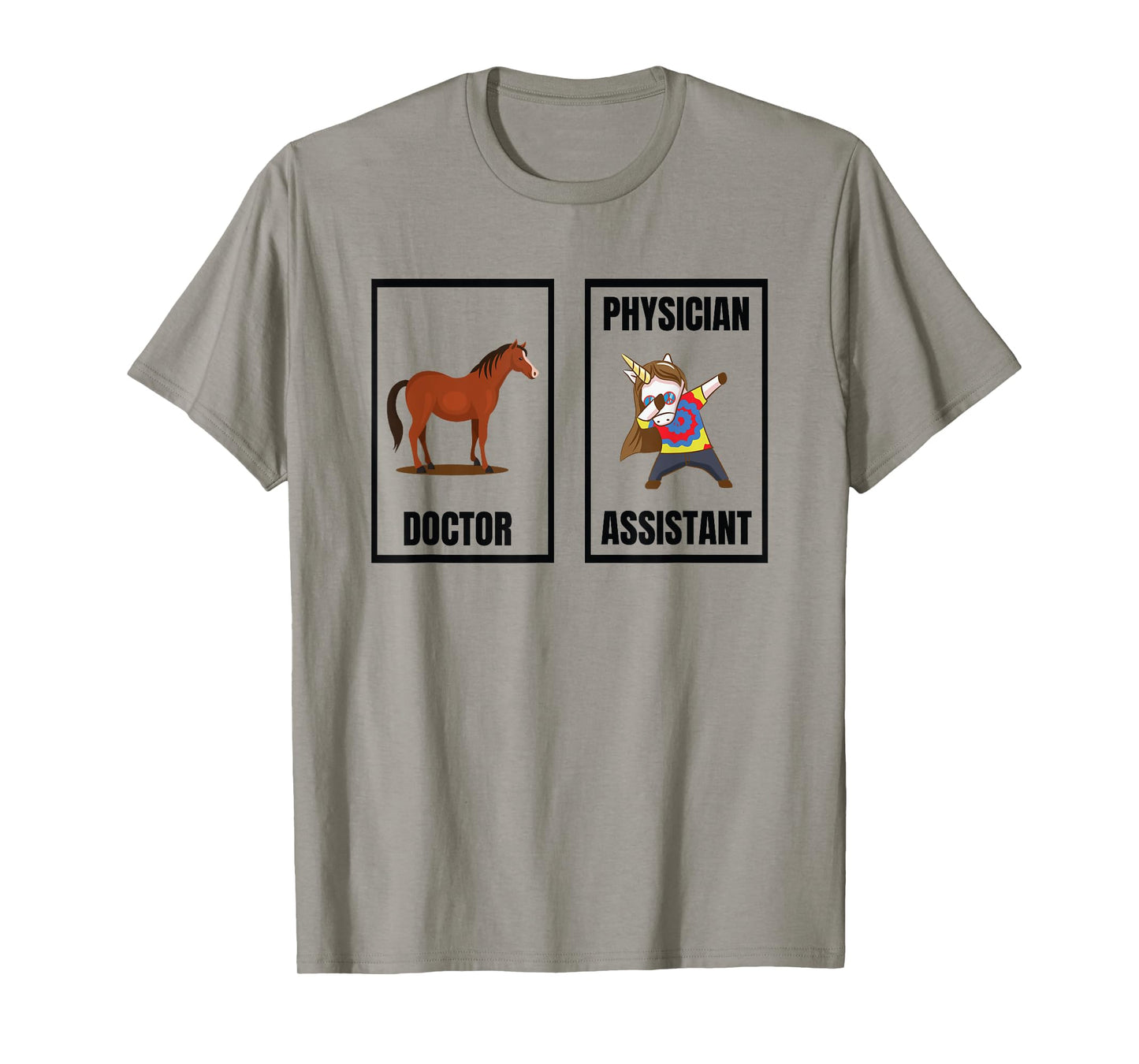 Funny Doctor Vs Physician Assistant Unicorn Dance PA School T-Shirt