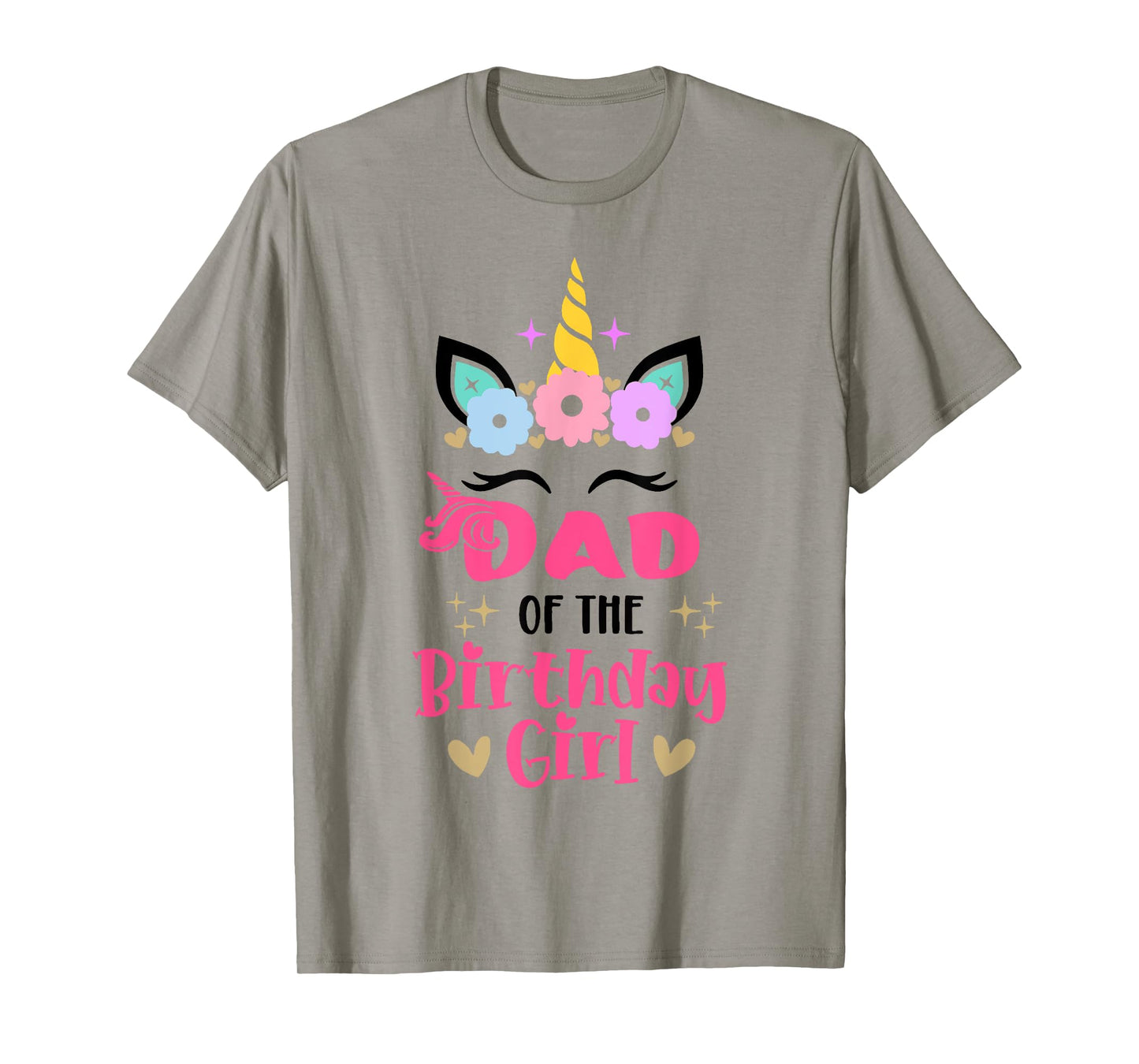 Dad Of The Birthday Girl Family Matching Unicorn Birthday T-Shirt