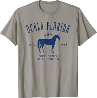 Ocala Florida USA Horse Capital Vintage Equestrian Design T-Shirt