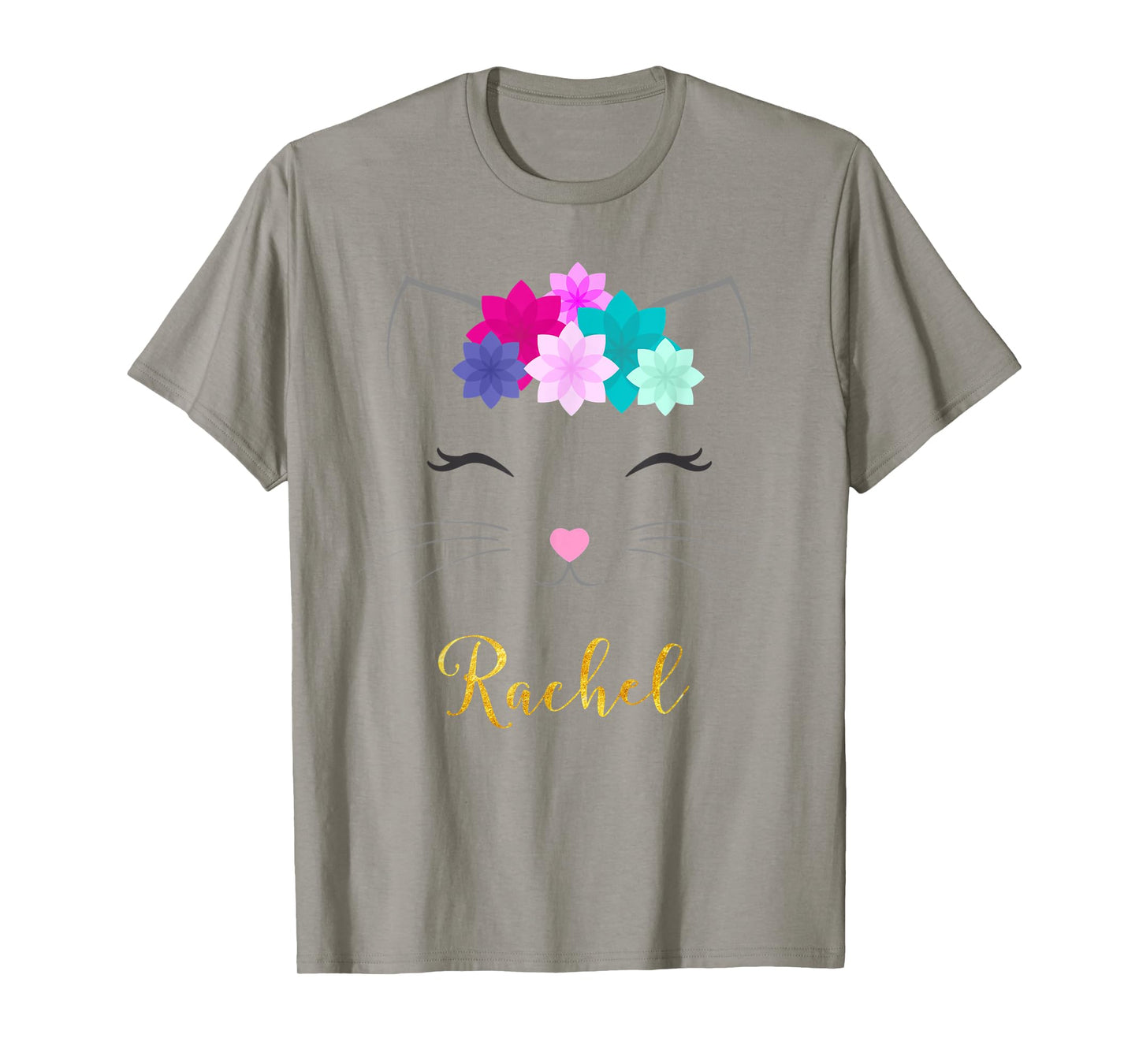Rachel Name Gift Personalized Kitty Cat T-Shirt