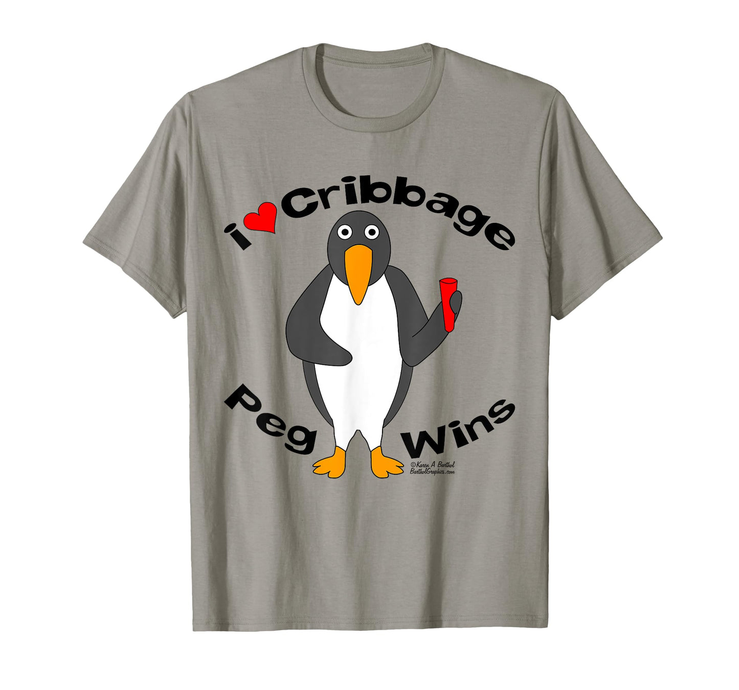 Cribbage Peg Wins Funny Card Game T-Shirt