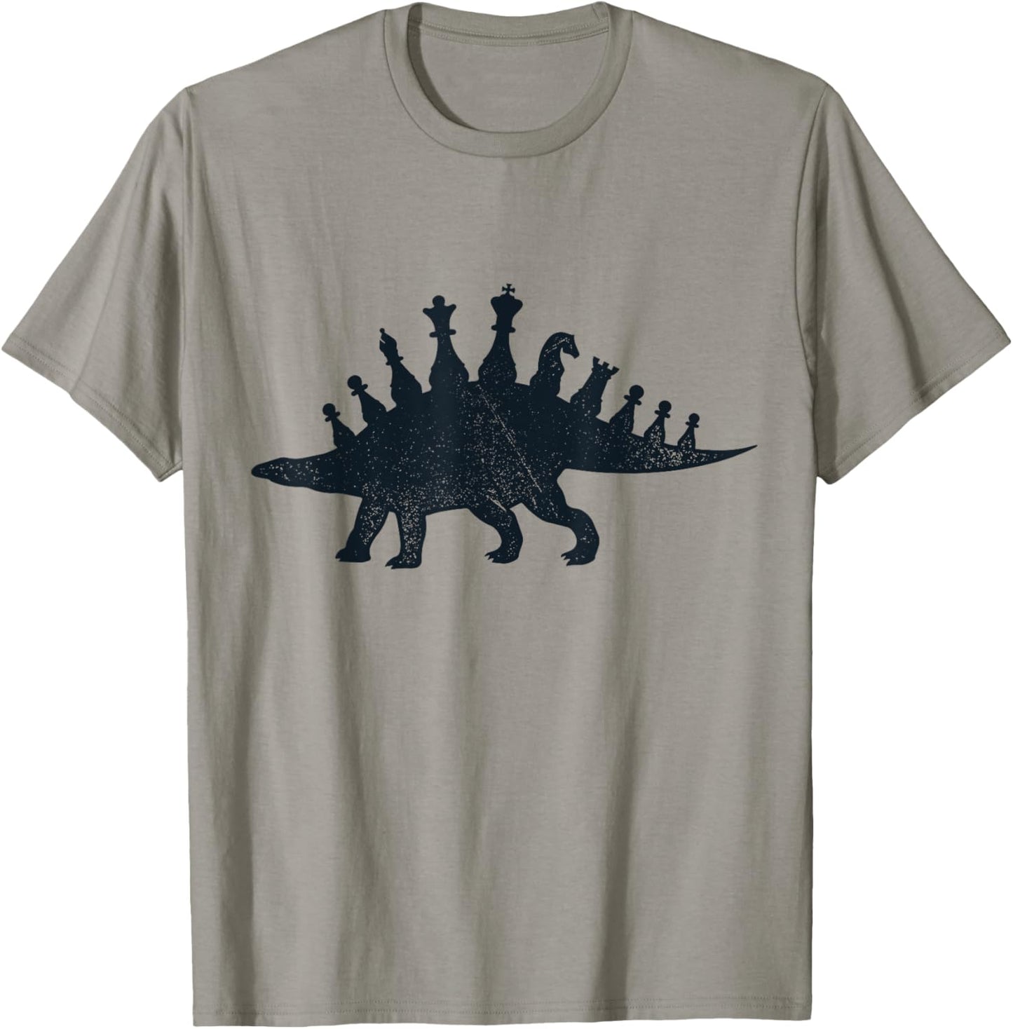Chess Pieces Dinosaur Chess Player Stegosaurus Boys Kids T-Shirt