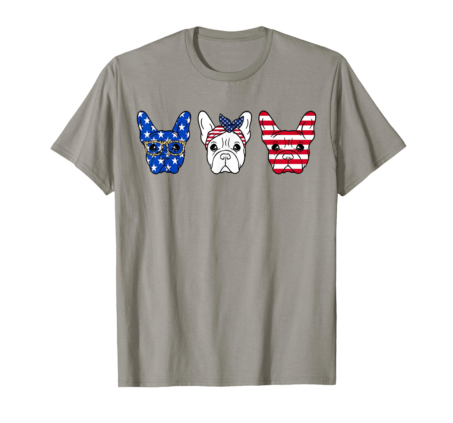 French Bulldog American Flag Patriotic Frenchie Bulldog T-Shirt