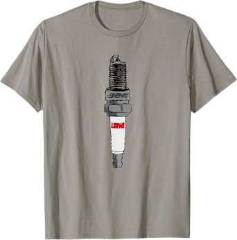 Spark Plug Image Hot Rod Lover Car Parts Tuner Sparky Gifts T-Shirt