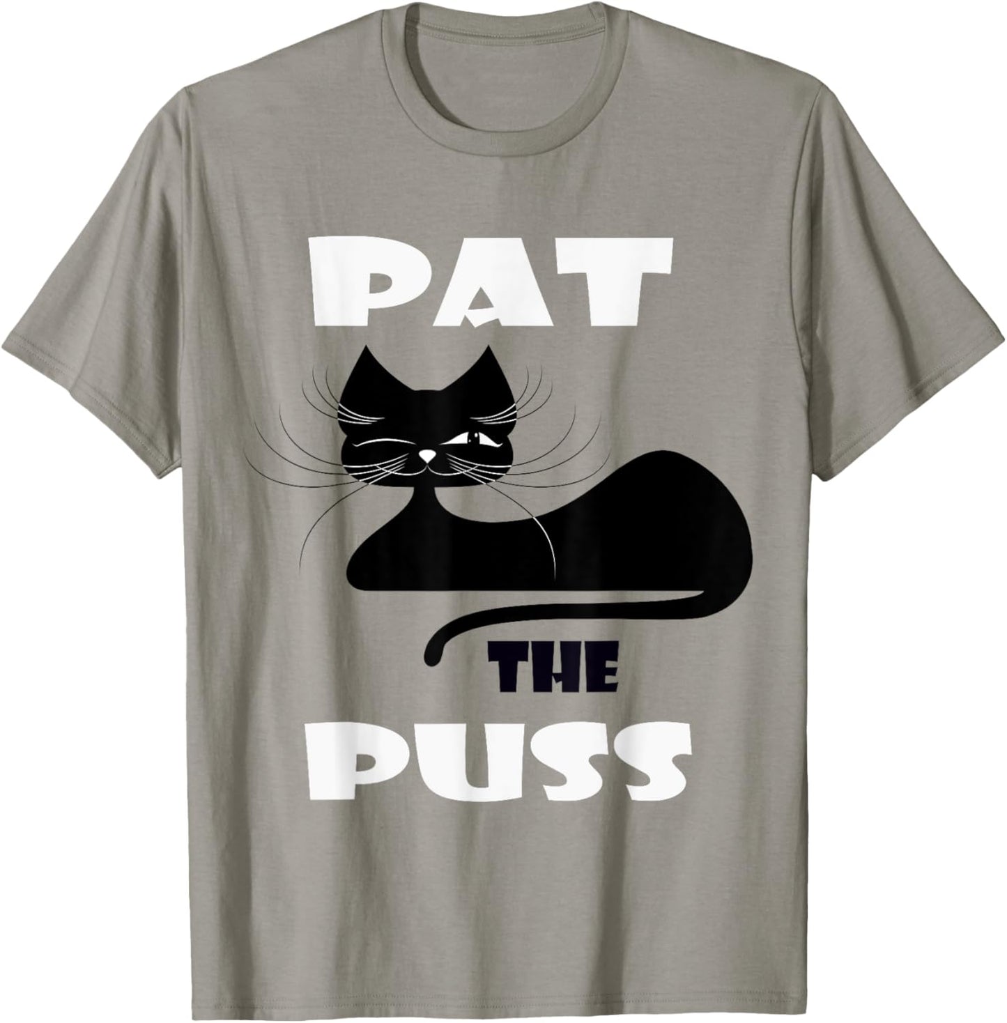 Pat the Puss Black Cat Winking Kitty Pet Cat T Shirt T-Shirt