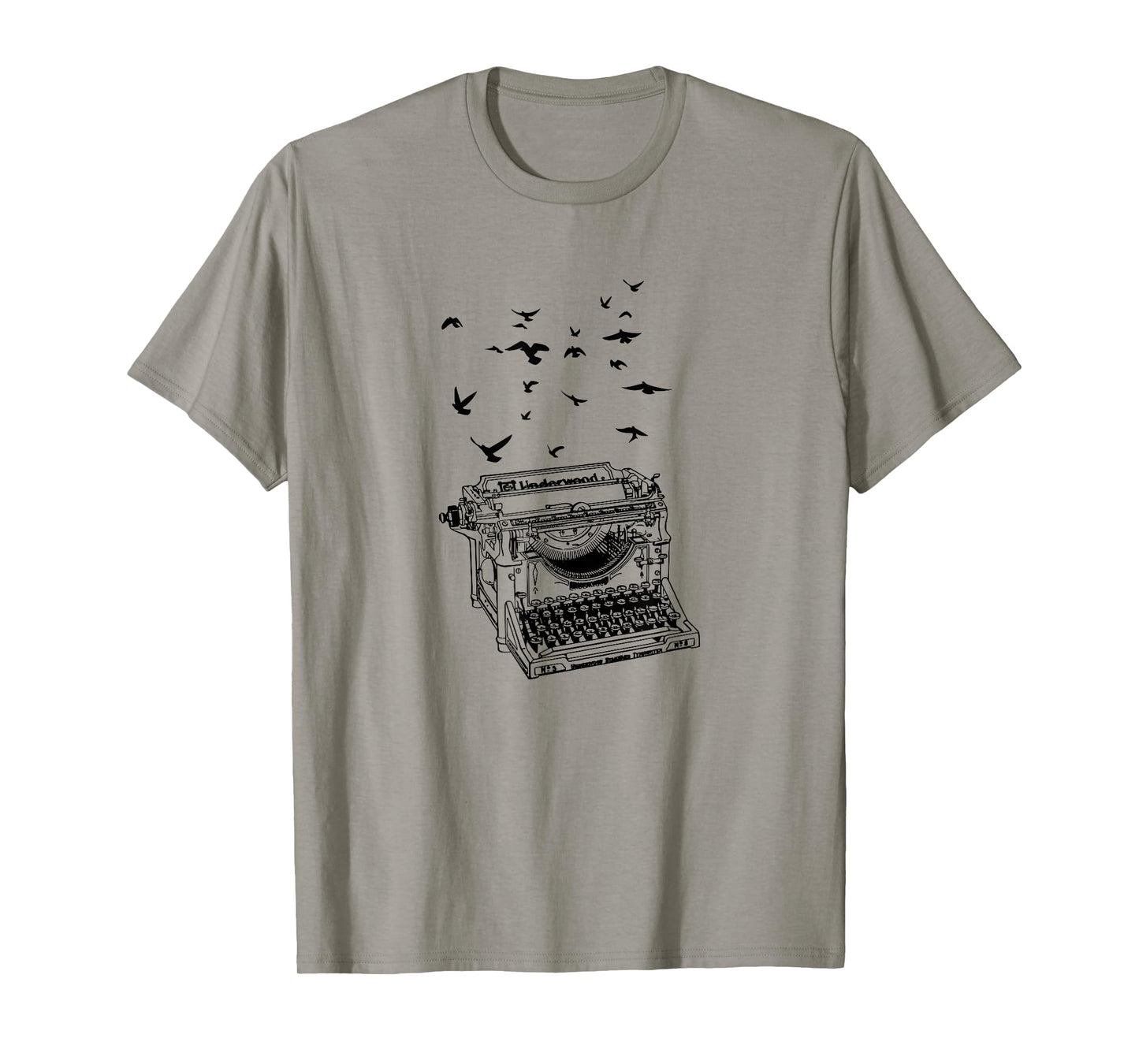 Typewriter Flock Of Birds Freedom Of Speech Humor Novelty T-Shirt