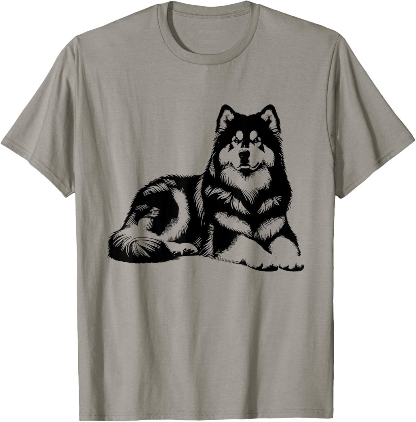 Dog Dad Mom Lover - Monochromatic Alaskan Malamute T-Shirt
