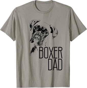 BOXER DAD DOG FACE T-SHIRT - DOG LOVERS BOXER DAD GIFT SHIRT T-Shirt for Men