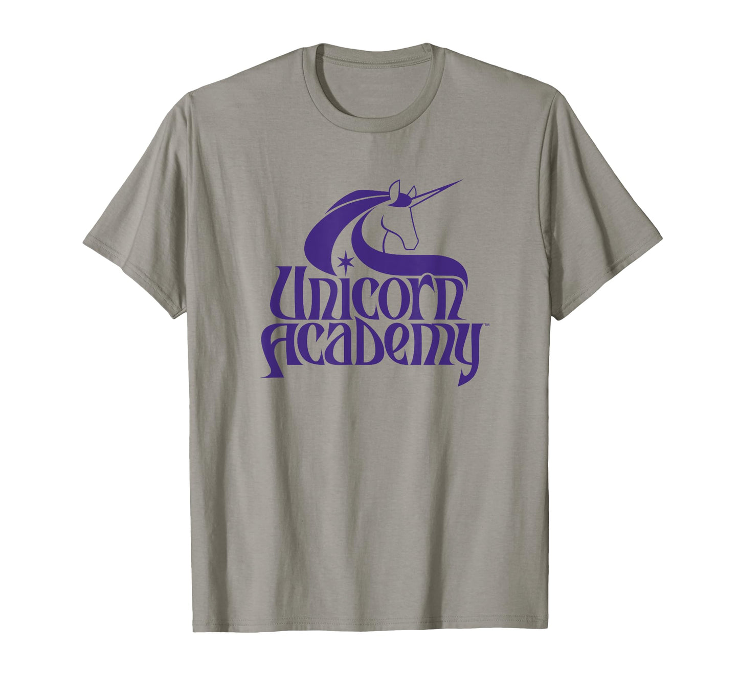 Unicorn Academy Silhouettes Graphic Front and Back Print T-Shirt