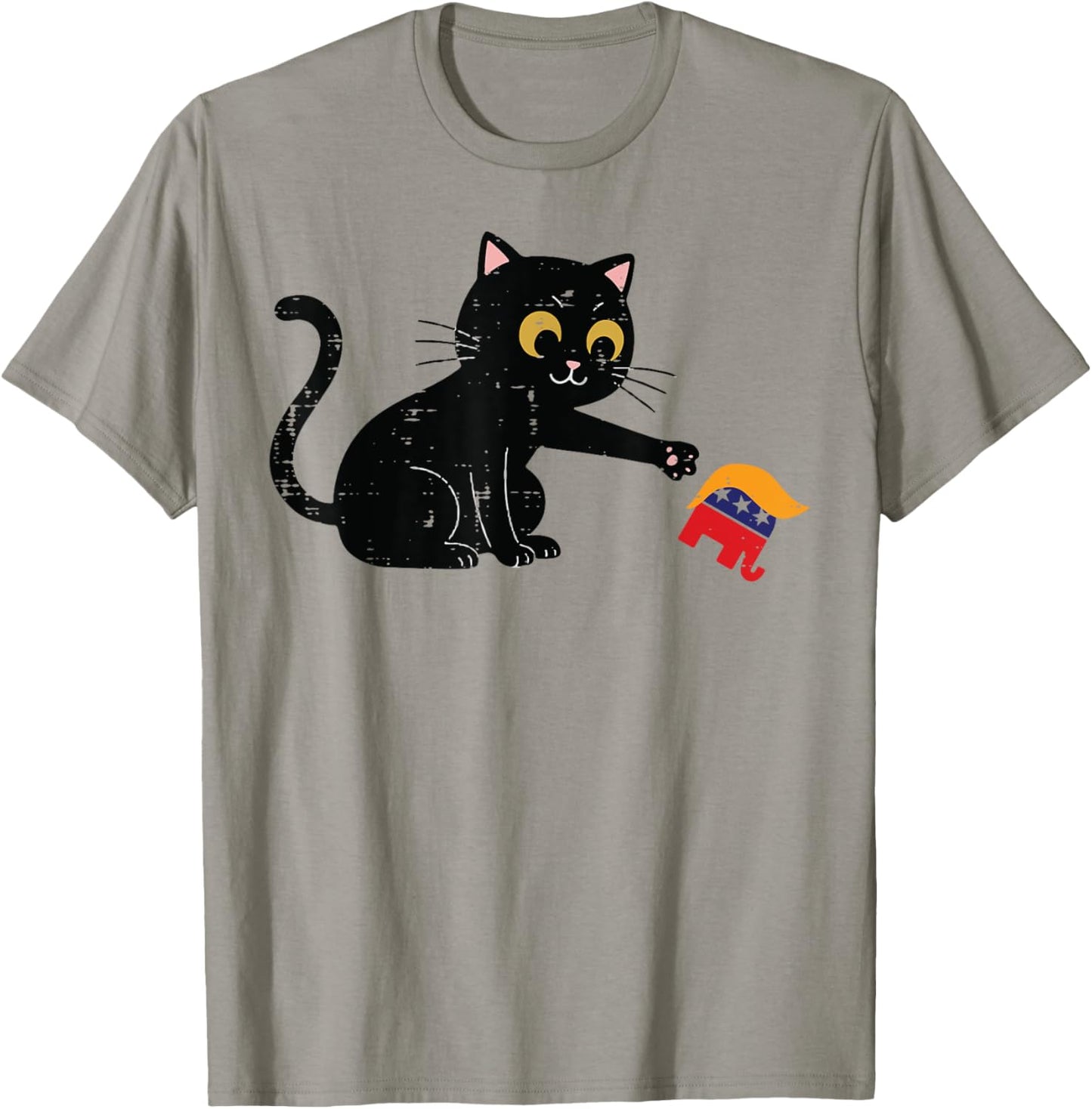 Resist Cat Tipping Elephant Funny Protest Women Men Kid T-Shirt
