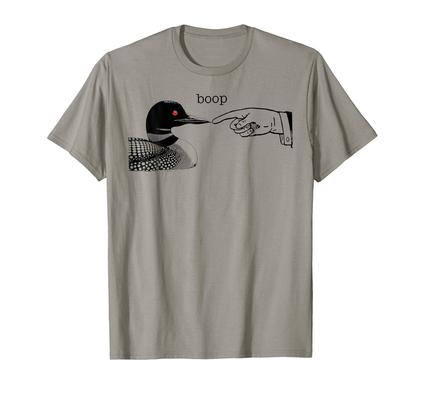 Loon Boop With Pointing Hand Human Funny Water Bird T-Shirt