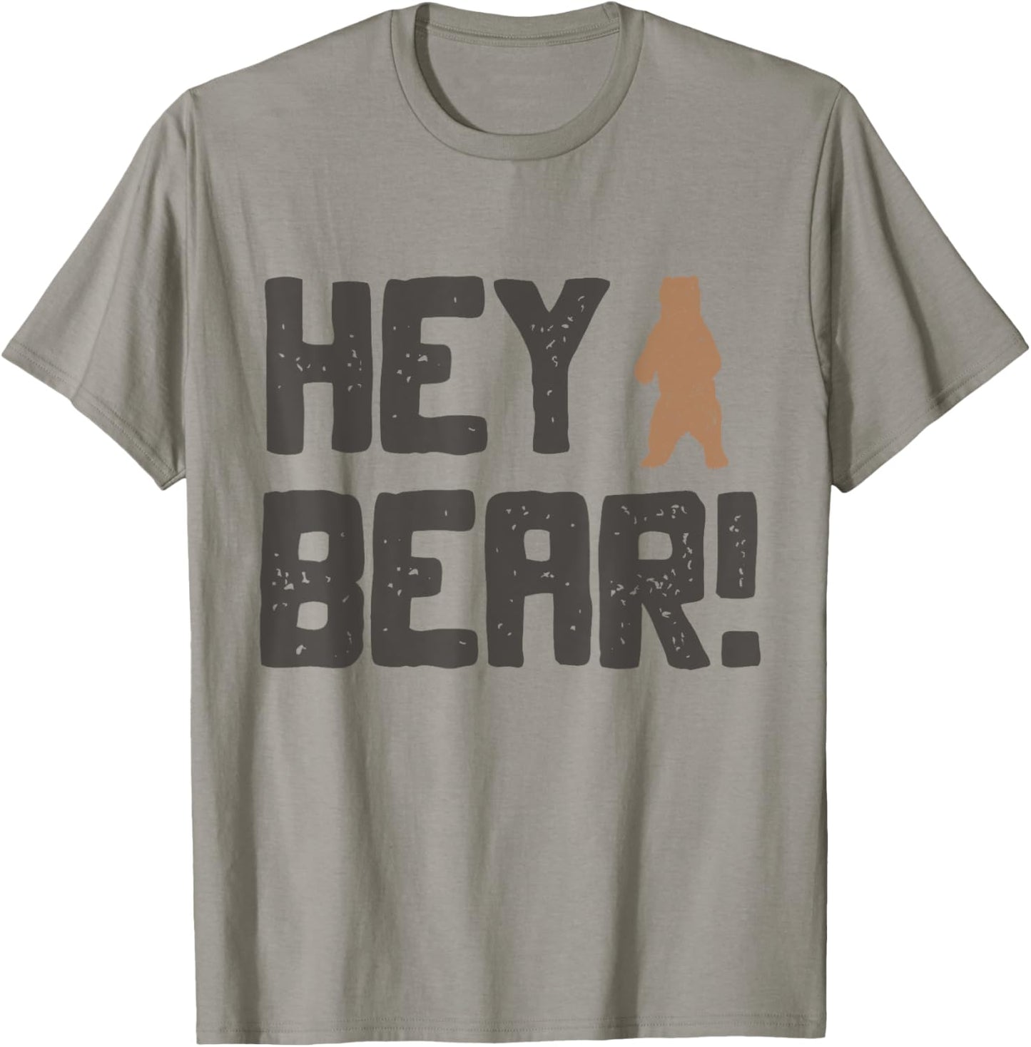 Hey Bear! Funny Hiking Outdoors Black Grizzly Bear Survival T-Shirt