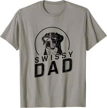 Swissy Dad Dog Owner Gifts for Men Funny Dog Dad Christmas T-Shirt