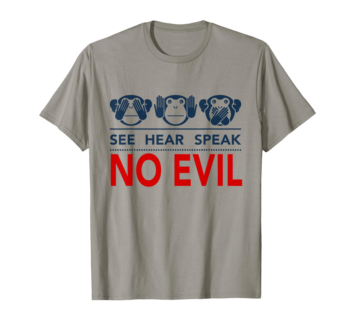 See Hear Speak No Evil Tshirt 3 Monkeys Resist T-Shirt
