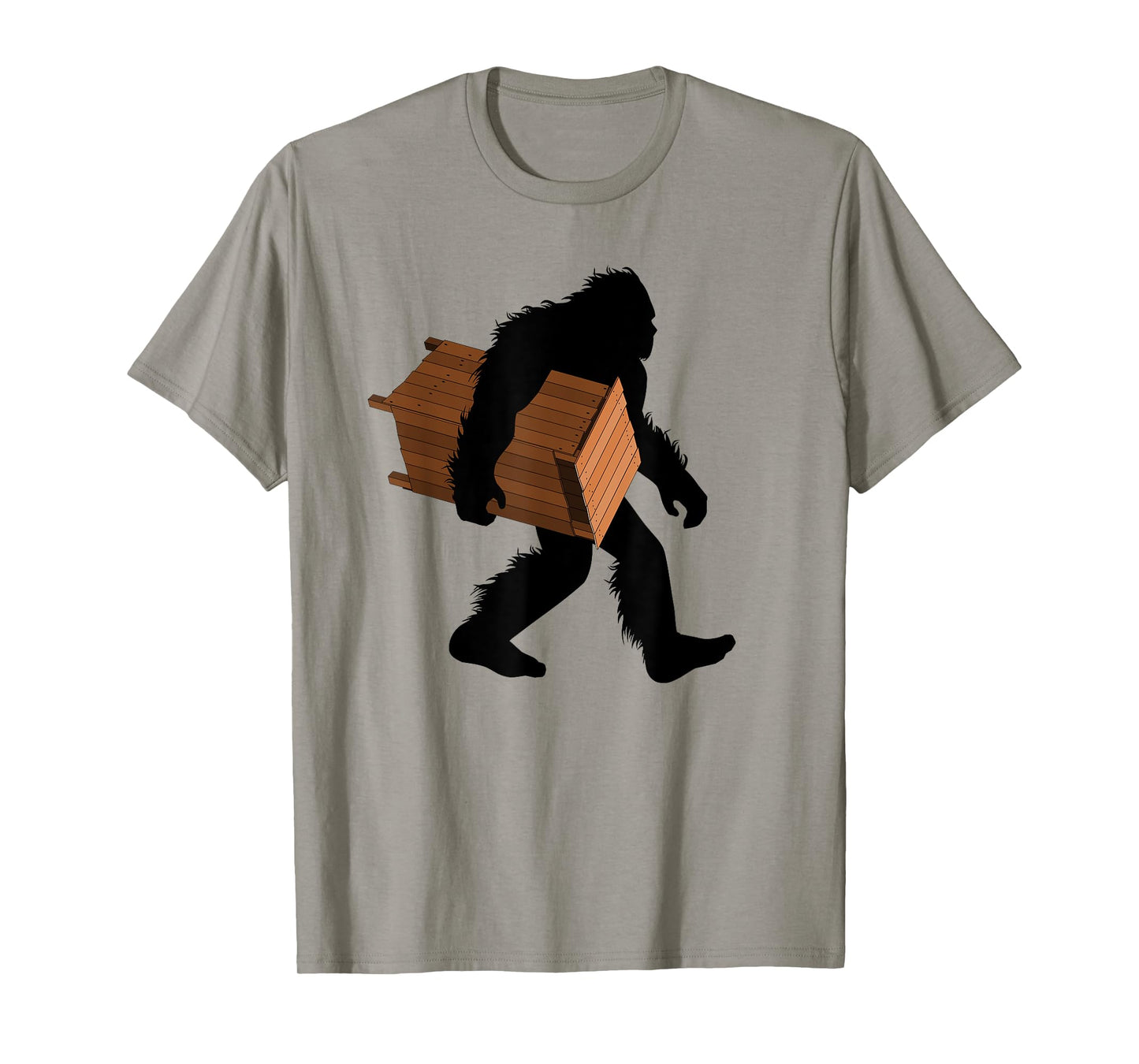 Funny Bigfoot with Outhouse Cryptid Latrine Sasquatch T-Shirt