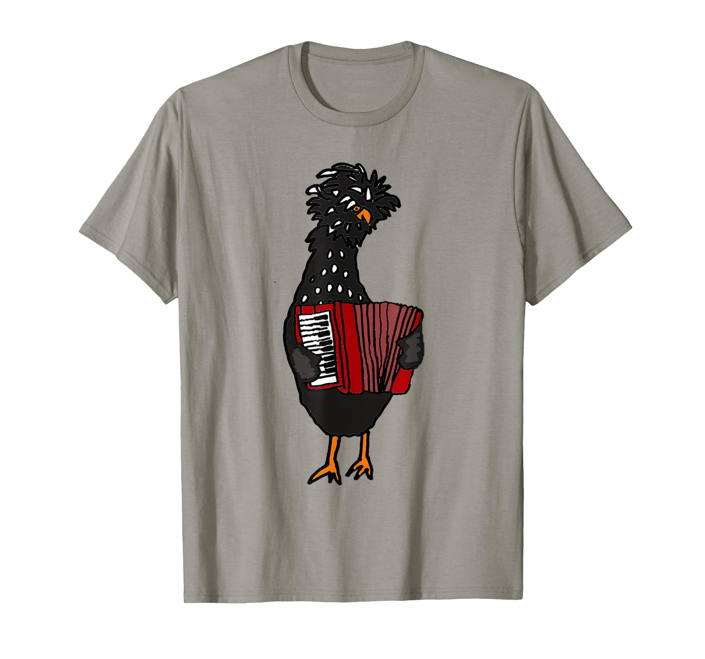 Smiletodaytees Fun Polish Chicken Playing Accordion T-shirt T-Shirt
