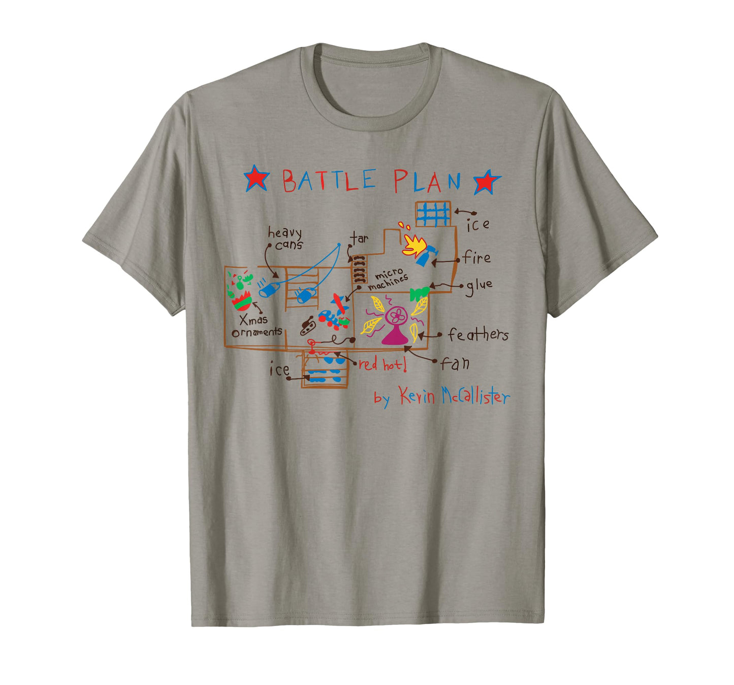 Funny Battle Plan Christmas Home Kids Hand Dawn Costumes T-Shirt