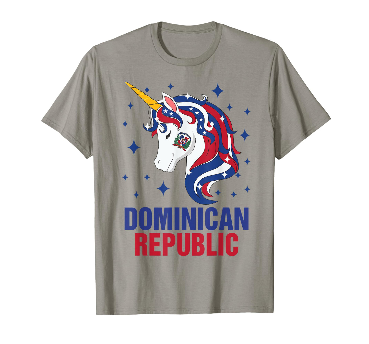 Dominican Republic Flag Independence Unicorn Teen Girl Kids T-Shirt