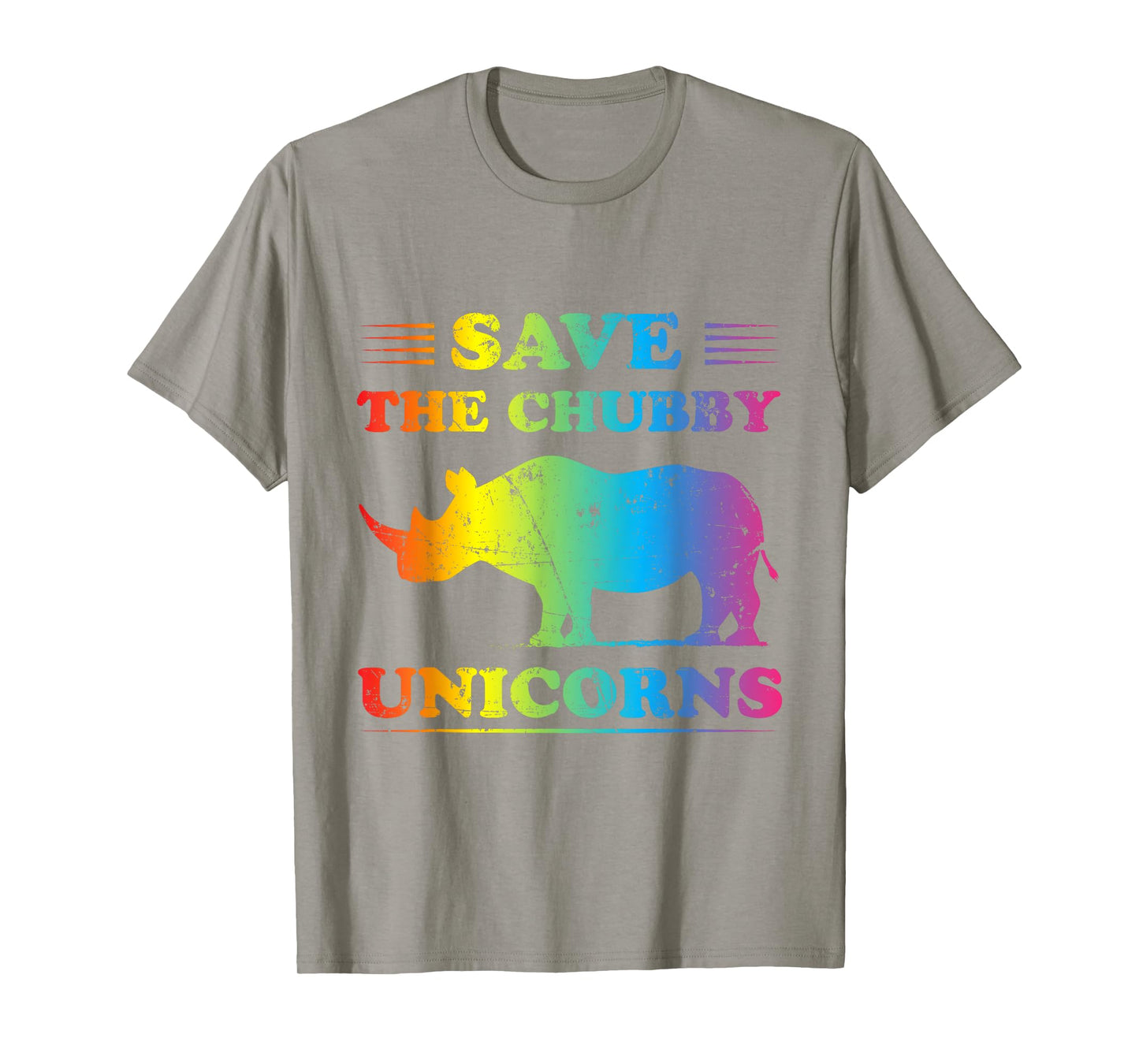Save The Chubby Unicorns Colorful Rainbow T Shirt T-Shirt