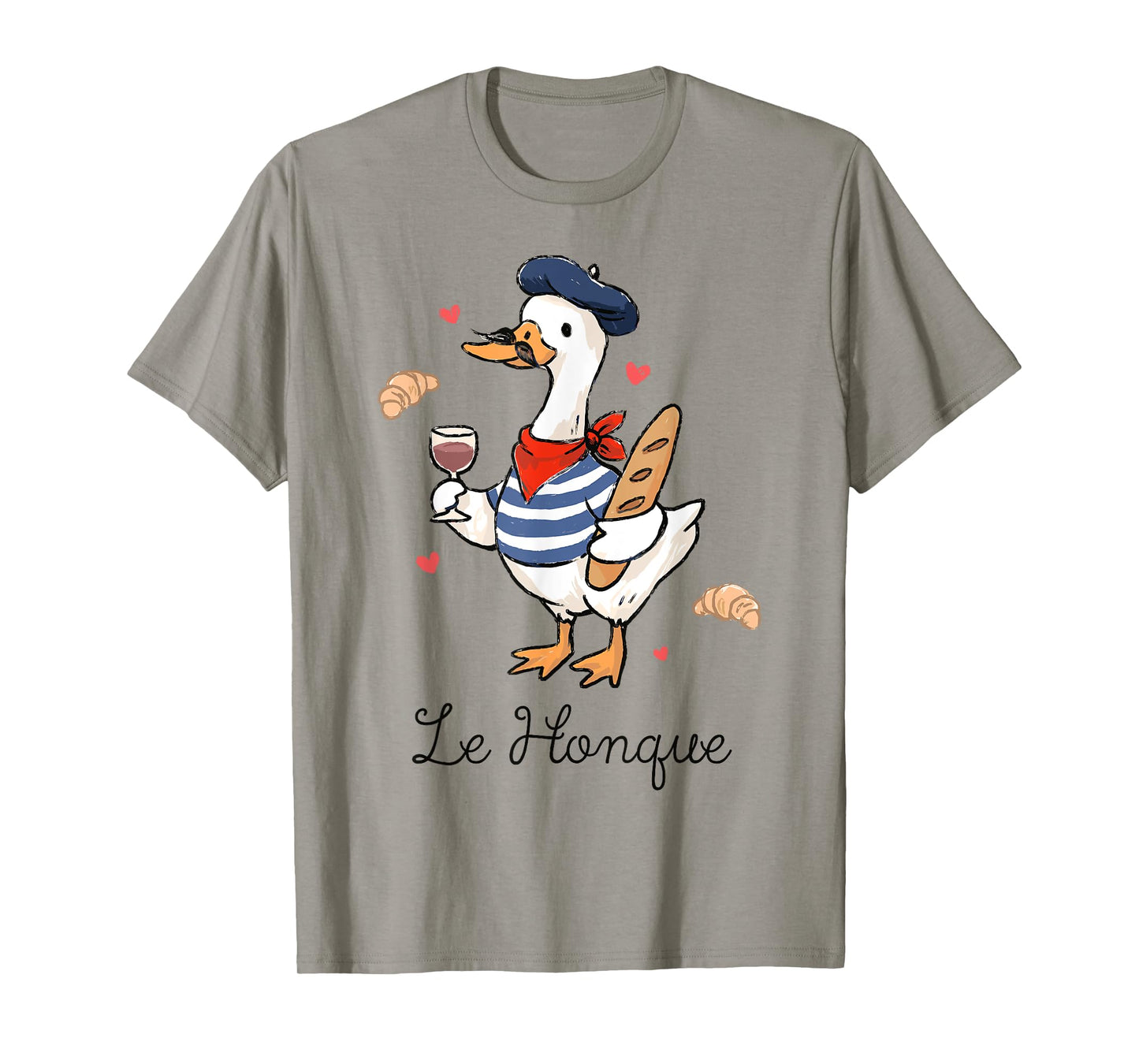 Retro Le Honque Silly Goose Baker Loving Baking Duck Meme T-Shirt