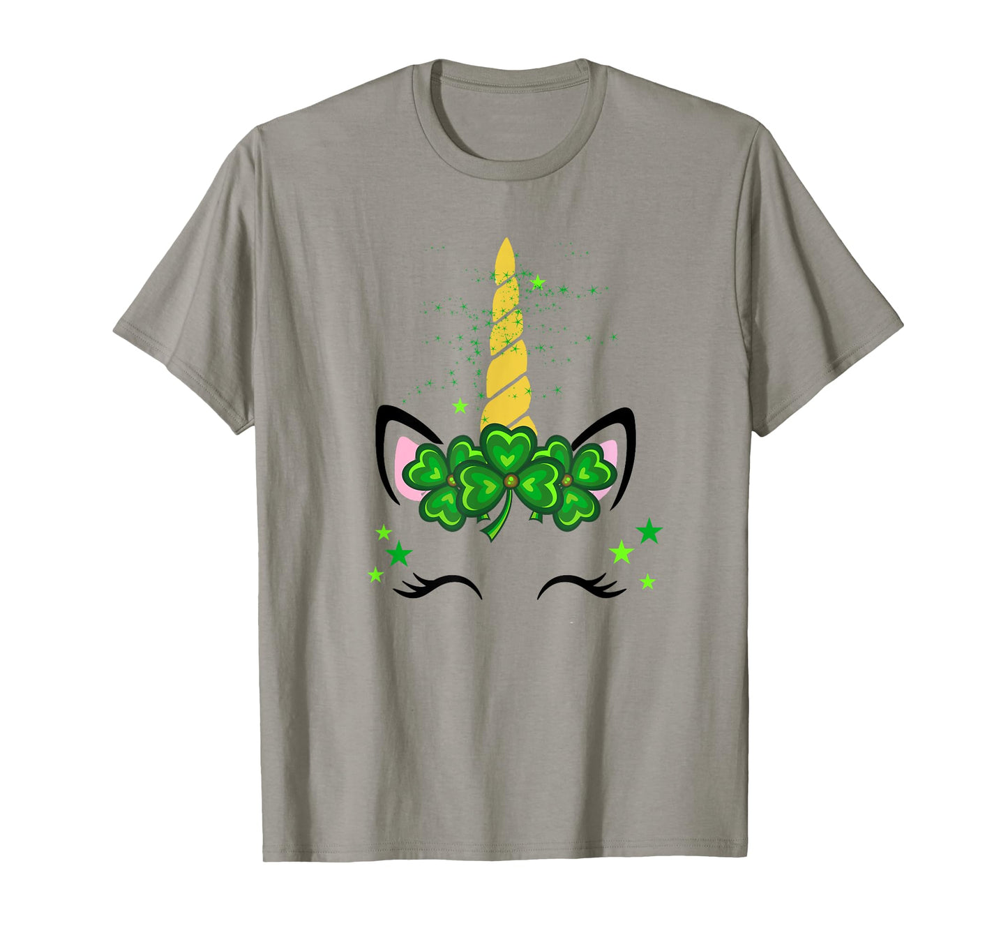 St. Patrick's Day Irish Unicorn face T-Shirt Men Women kids T-Shirt