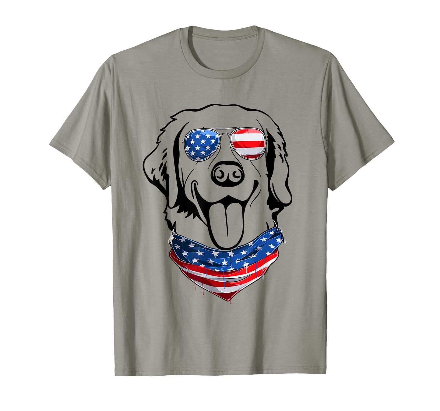 Labrador 4th of July Patriotic American Flag Labrador Dog T-Shirt
