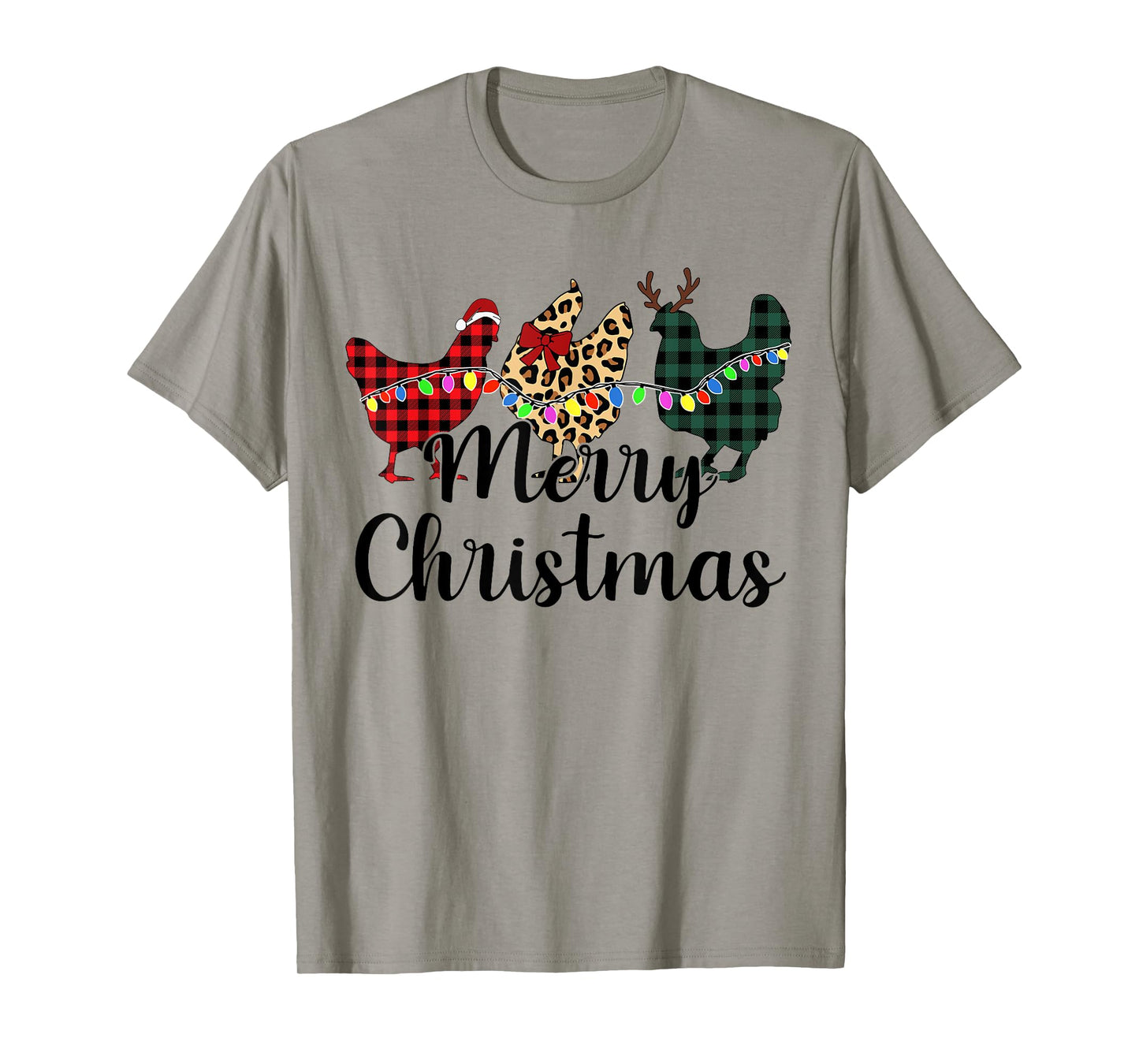 Buffalo Plaid Chickmas Merry Christmas Chicken Lover Xmas T-Shirt