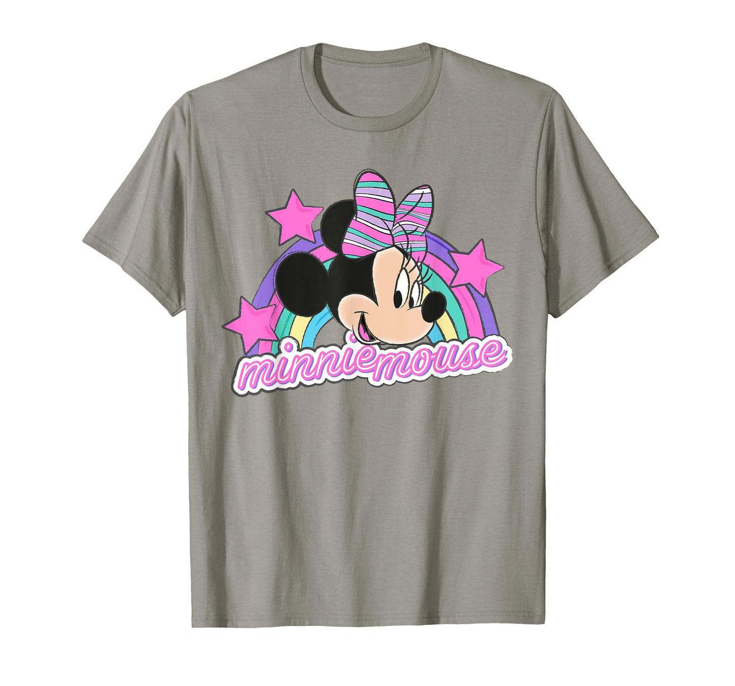 Minnie Mouse - Face With Rainbow And Stars T-Shirt