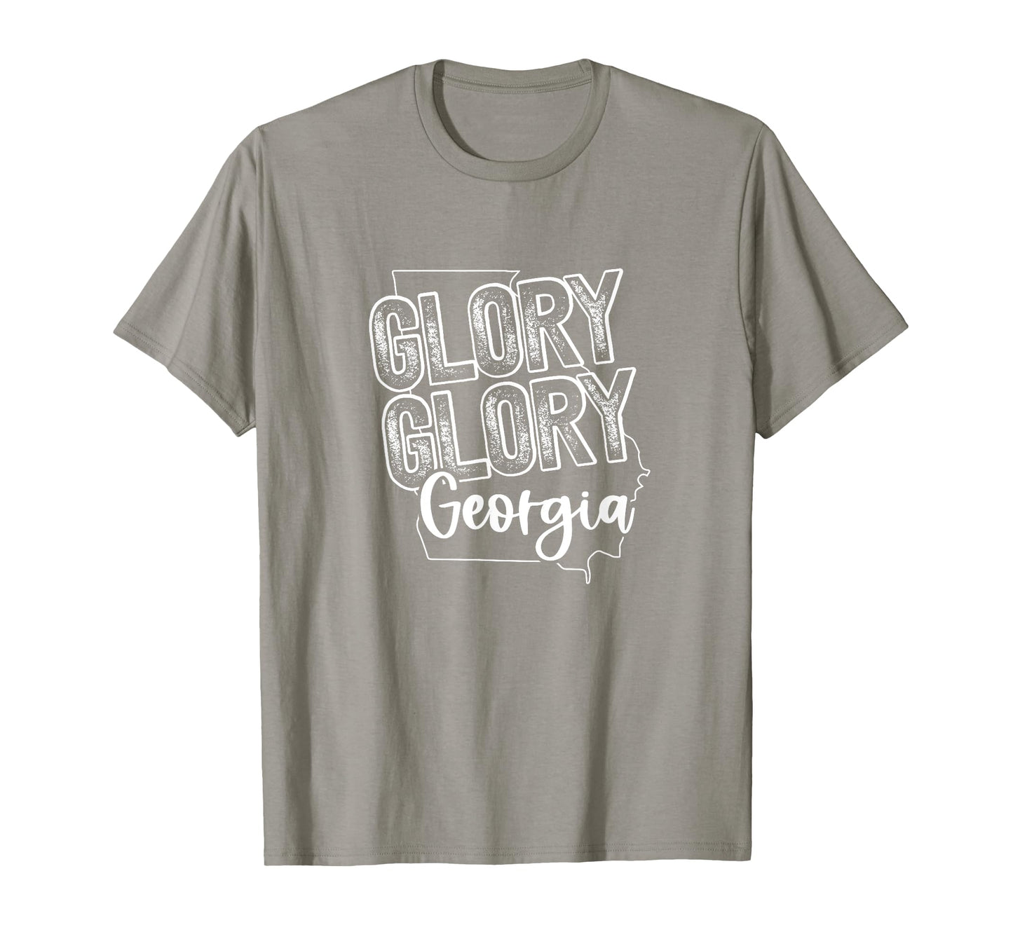 Georgia fans fight song, Glory white on red T-Shirt